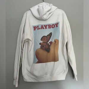 White Playboy Sweatshirt, Size L